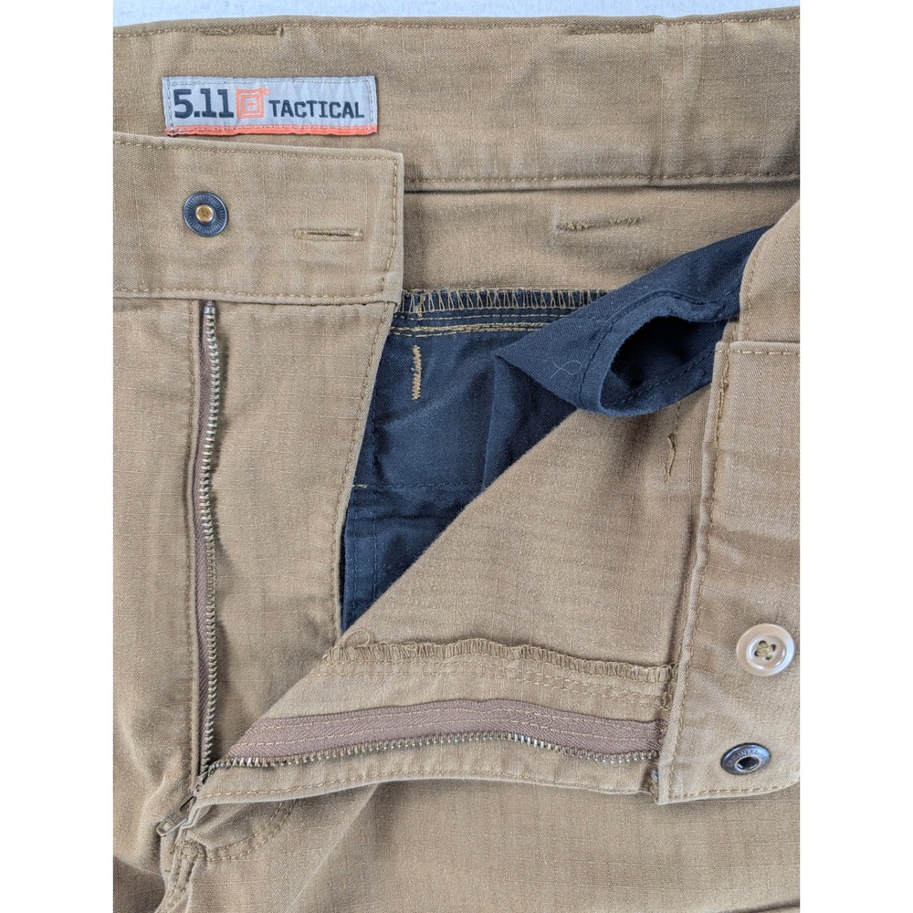 5.11 Tactical Mens 36x34 Brown Ripstop Cargo Utility Work Pants 36x31 Actual - Picture 7 of 15
